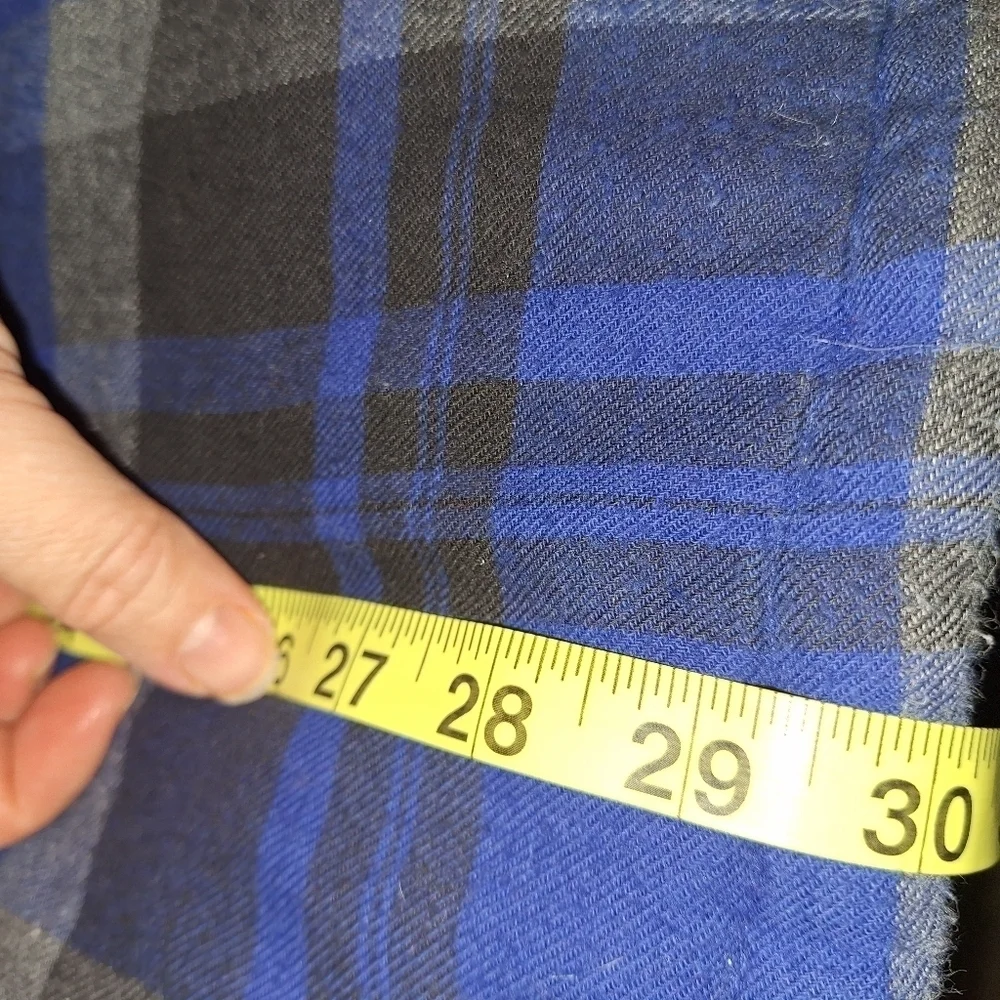 Cherokee Men's Flannel Jacket Blue Black Gray Medium